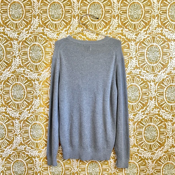 NWT NN07 Knut Crewneck Extra Fine Knit Cotton Pullover Sweater Grey Melange Sz L - Picture 10 of 12